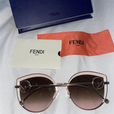 fendi 58mm metal butterfly sunglasses|fendi round 52mm sunglasses.